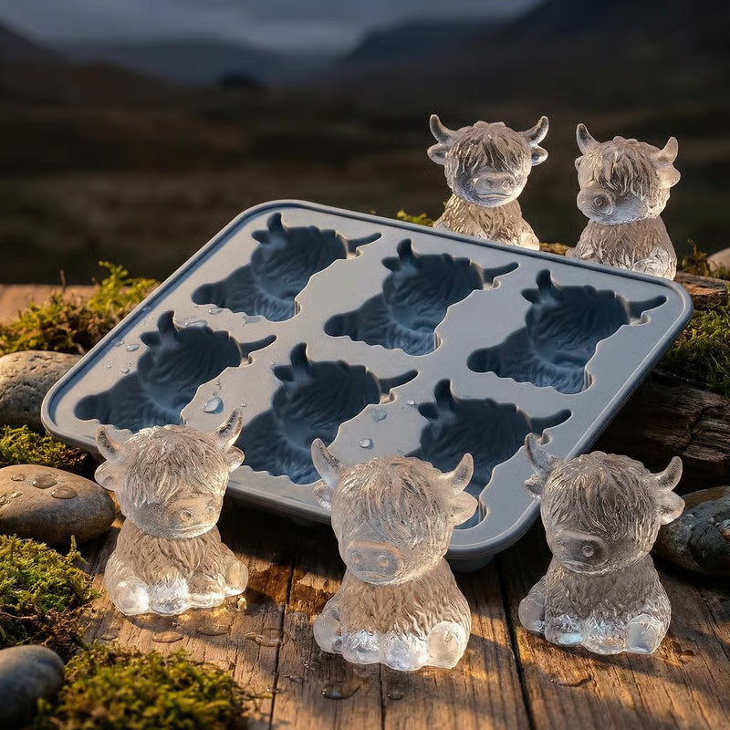 Mini Highland Cow Ice Cube Mold