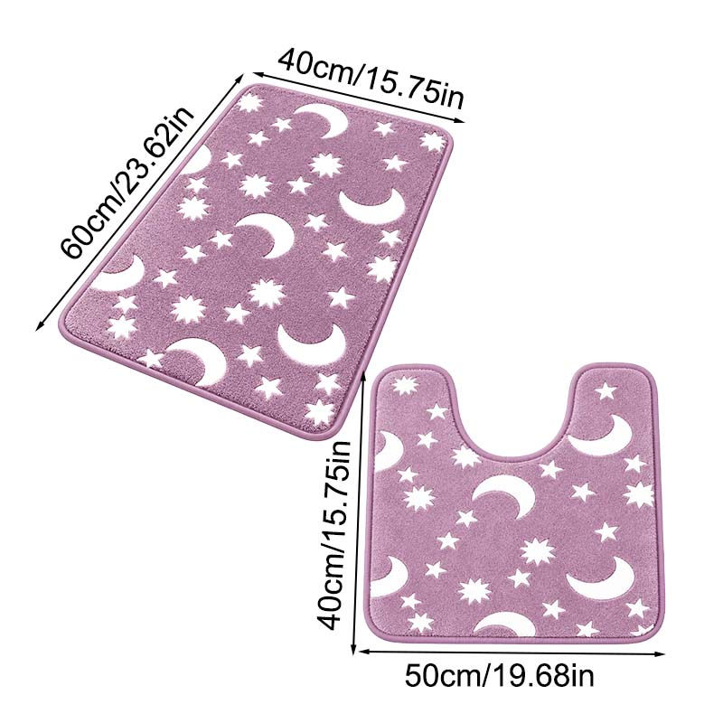 Glow-in-the-dark coral fleece floor mat