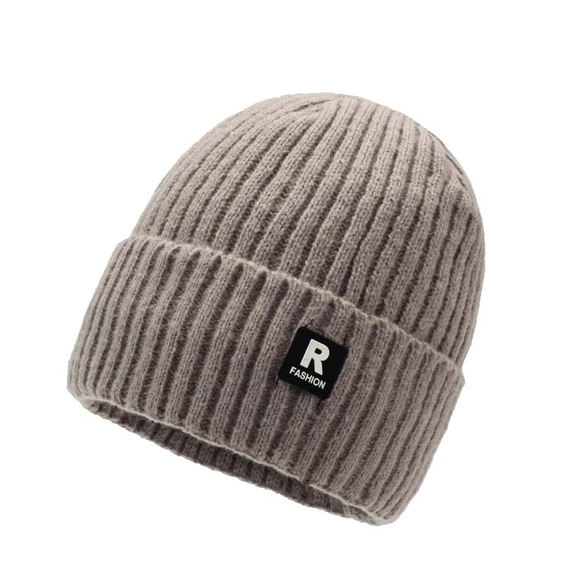 Fleece-lined knit hat for men