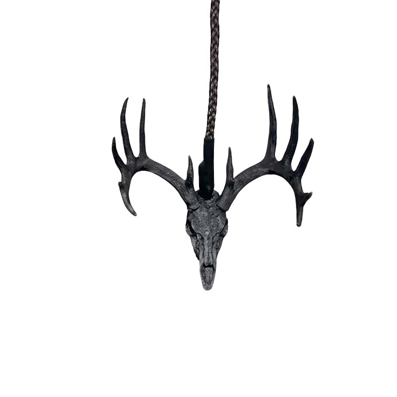 Whitetail Deer Skull Rearview Mirror Hanger