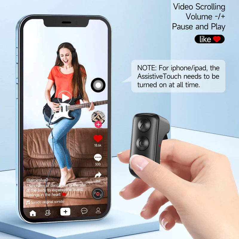 Bluetooth cell phone remote control