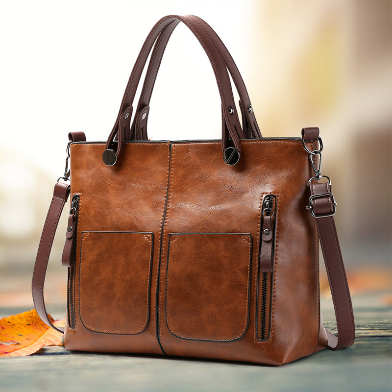Ladies Vintage Leather Shoulder Bag