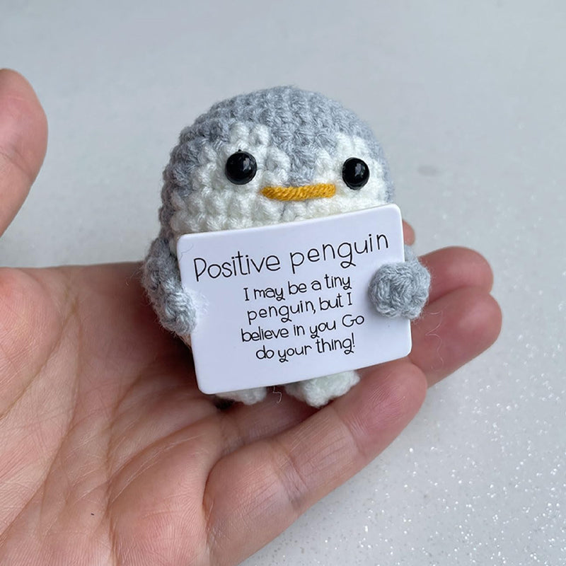 Wool Crochet Penguin Figurine