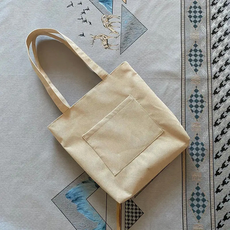 Casual Tote Bag With Pockets