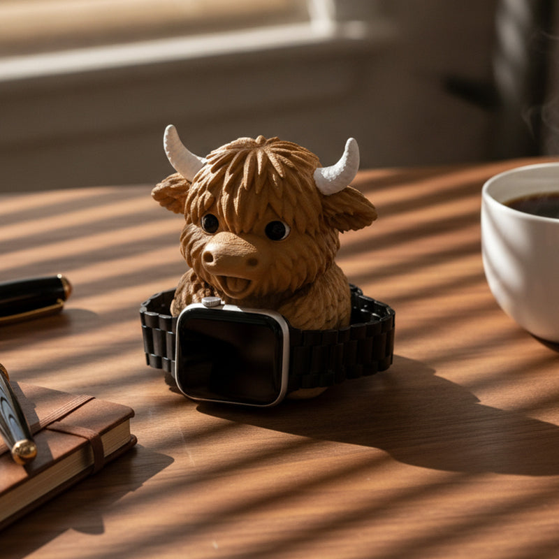 Highland Cow Apple Watch Stand Holder
