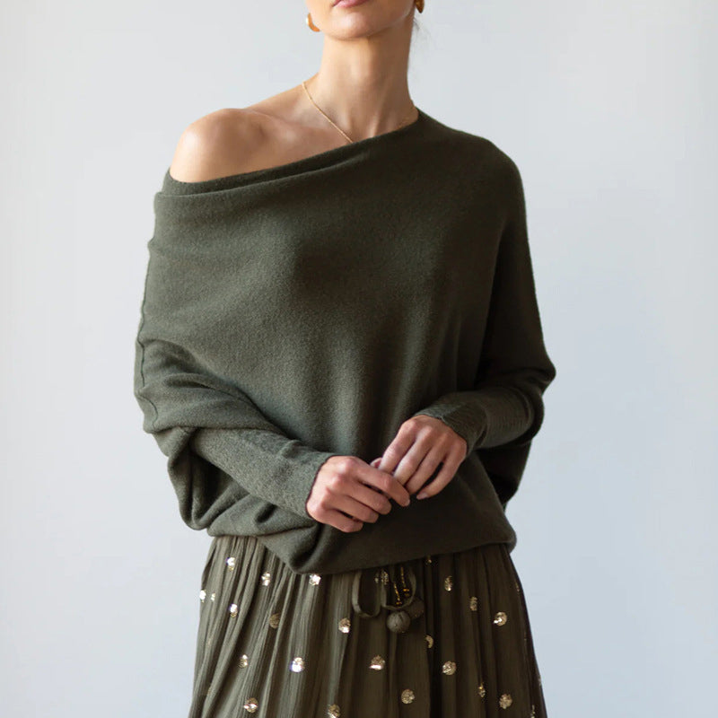 Asymmetric Draped Sweater