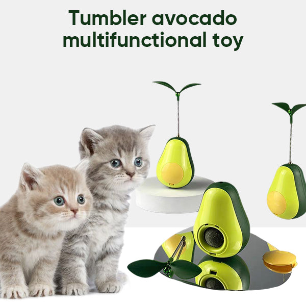 3-in-1 Avocado Wobbler Toy For Cats