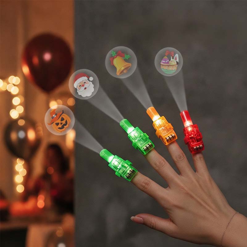 Halloween pattern finger projector lights
