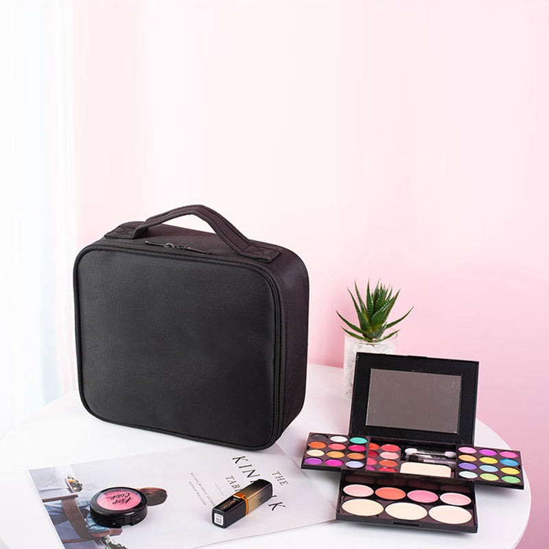 Makeup Cosmetic Storage Case with Adjustable Compartment