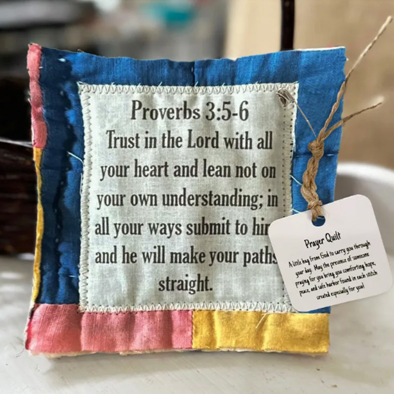 Prayer Quilt with cross inside