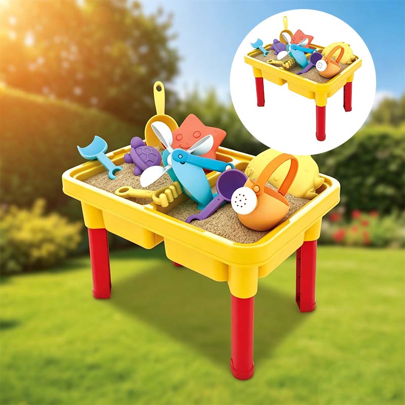 Kids Indoor & Outdoor Beach Water Table Playset – 15-Piece Set