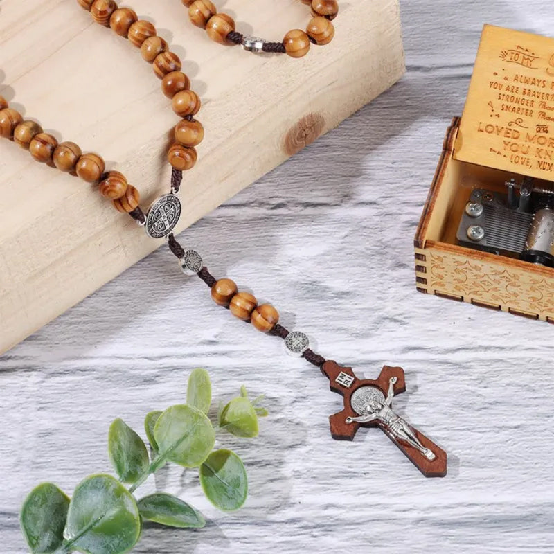 Cross Rosary Necklace