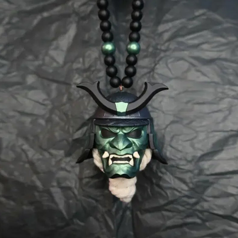 Japanese Oni Mask Car Rear View Mirror Ornament