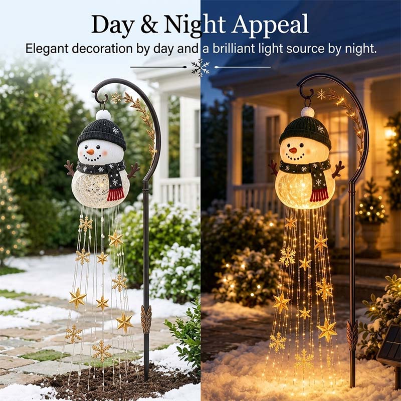 Snowman Magic Fountain Garden Light