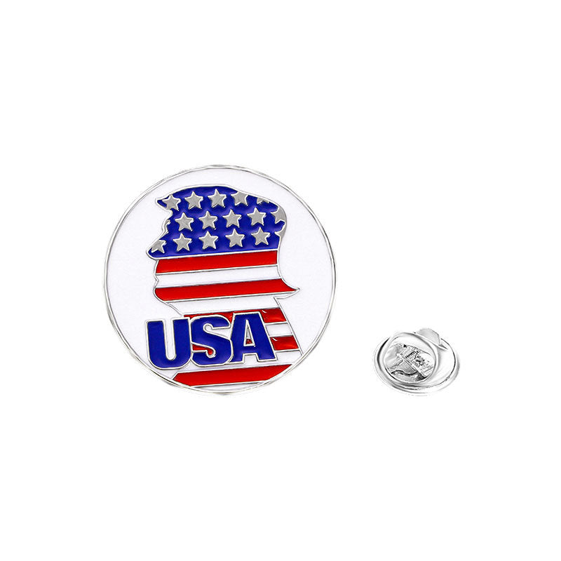 Independence Day Brooch Badge