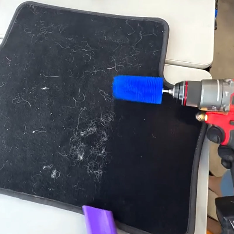 Silicone Pet Hair Drill Brush Set