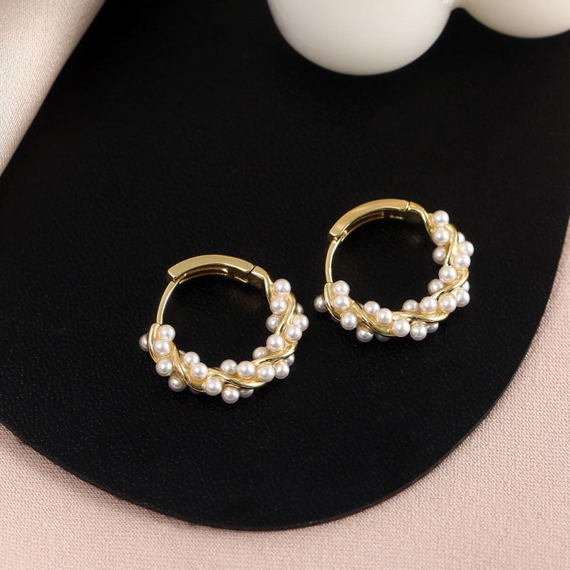 TWISTED PEARL EARRINGS (PAIR)