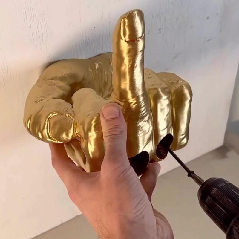 Wall mounted middle finger hook