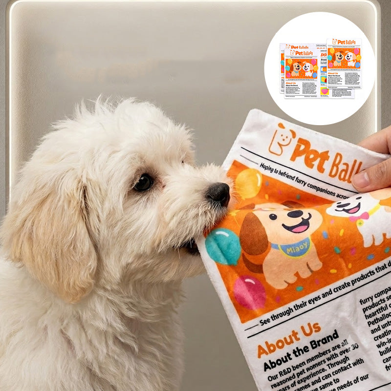 Interactive pet newspaper toy