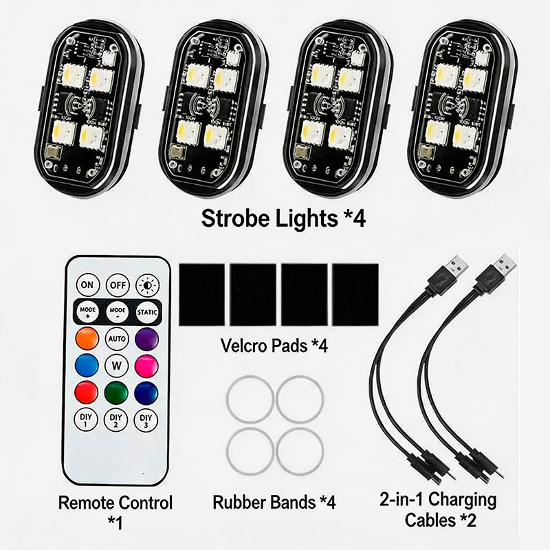 Wireless remote control aircraft lights motorcycle lights