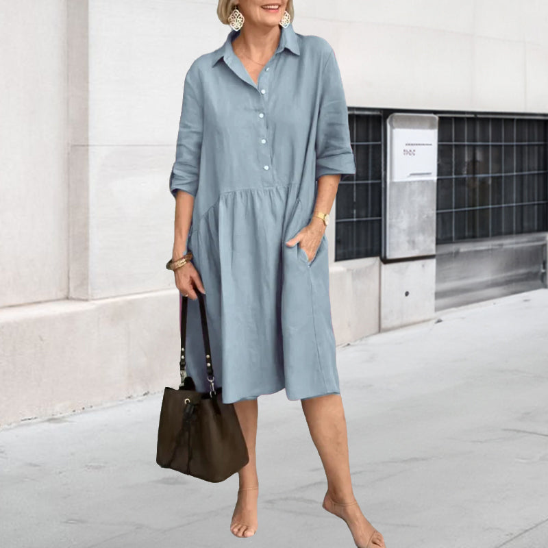 Women's Cotton Linen Casual Dress