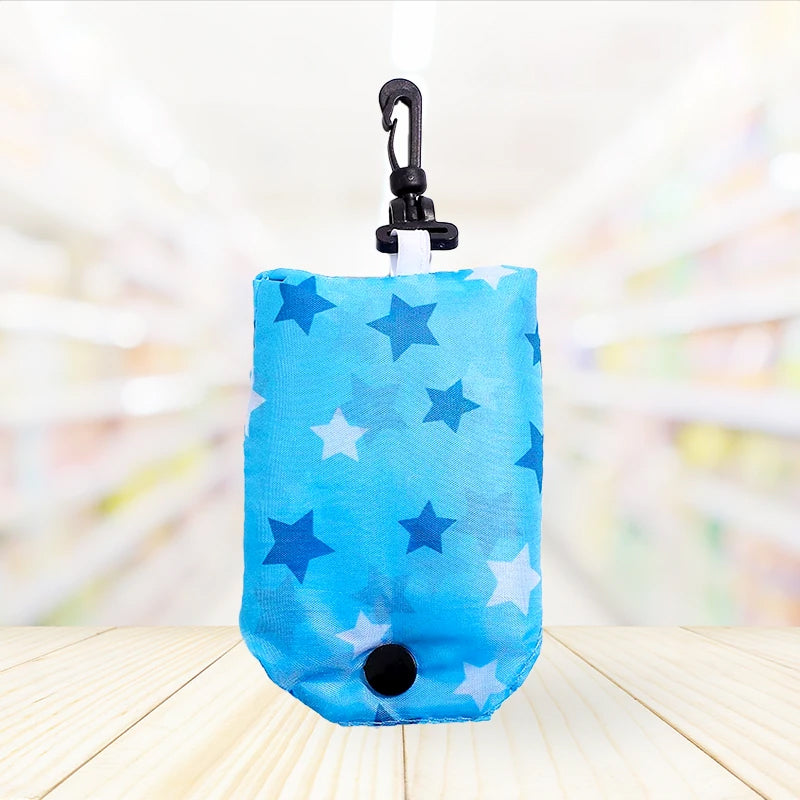 Foldable Reusable Grocery Bag With Keychain