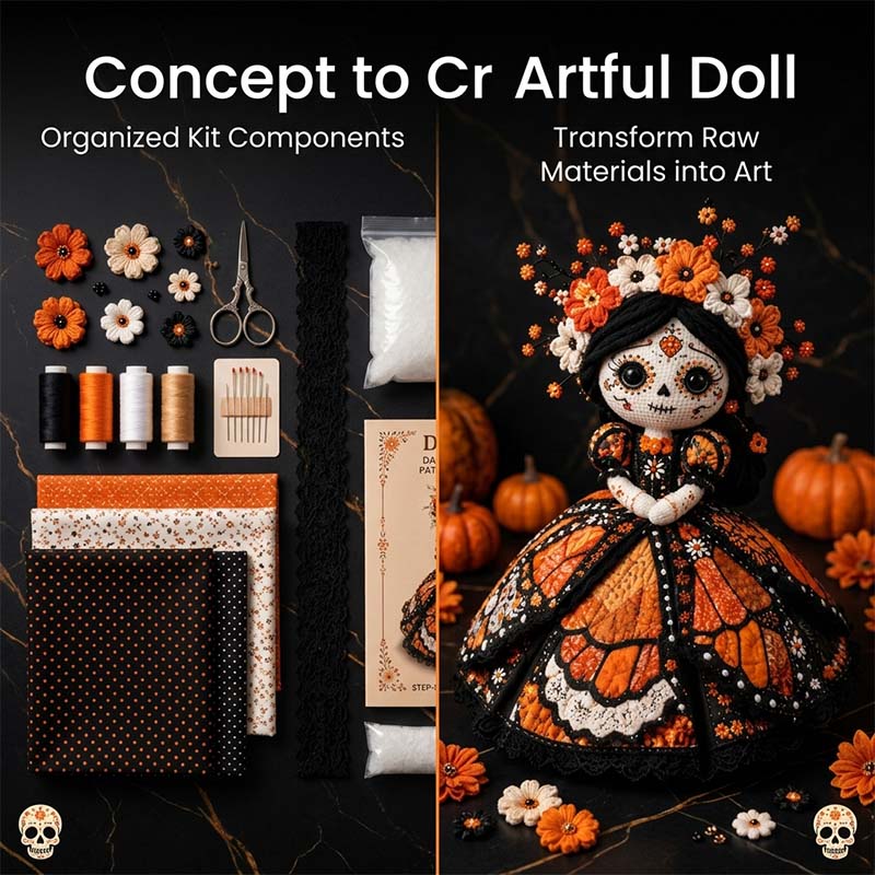 Halloween Patchwork Doll DIY Kit