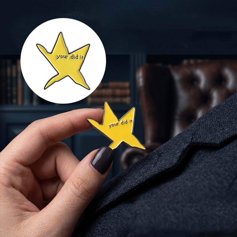 Funny Star Zinc Alloy Cartoon Badge Brooch