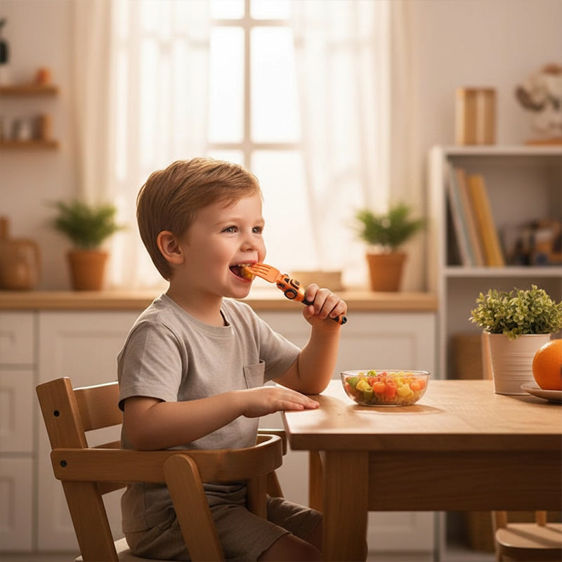 Kids’ Construction Vehicle Utensil Set