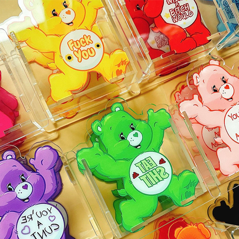 Dirty Words Rainbow Bear Acrylic Pen Holder