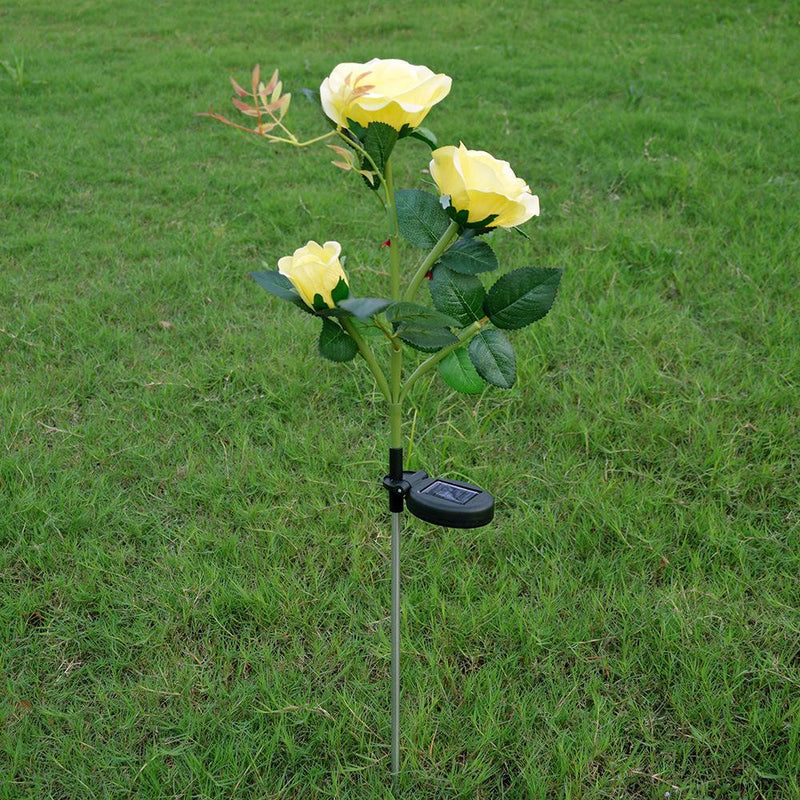 3LED Solar Rose Flower Light