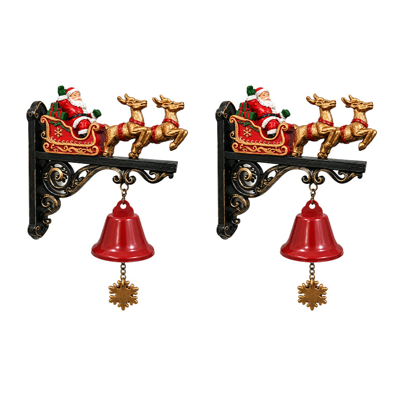 Santa Sleigh Decor with Bell