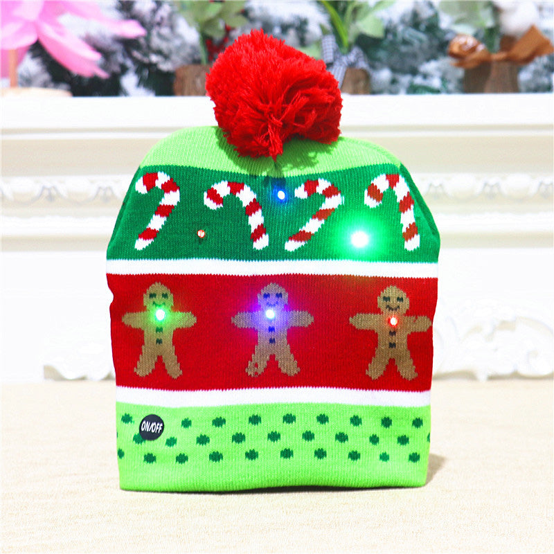 Christmas LED Light Knitted Beanies