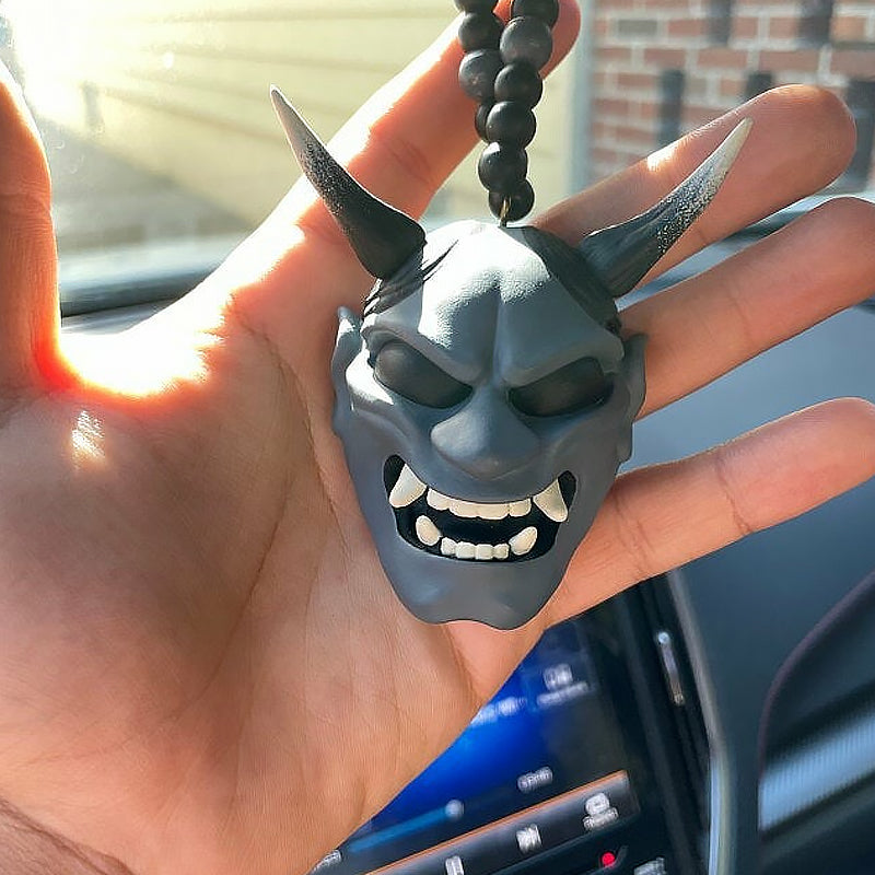 Samurai Assassin Demon Mask Car Pendant