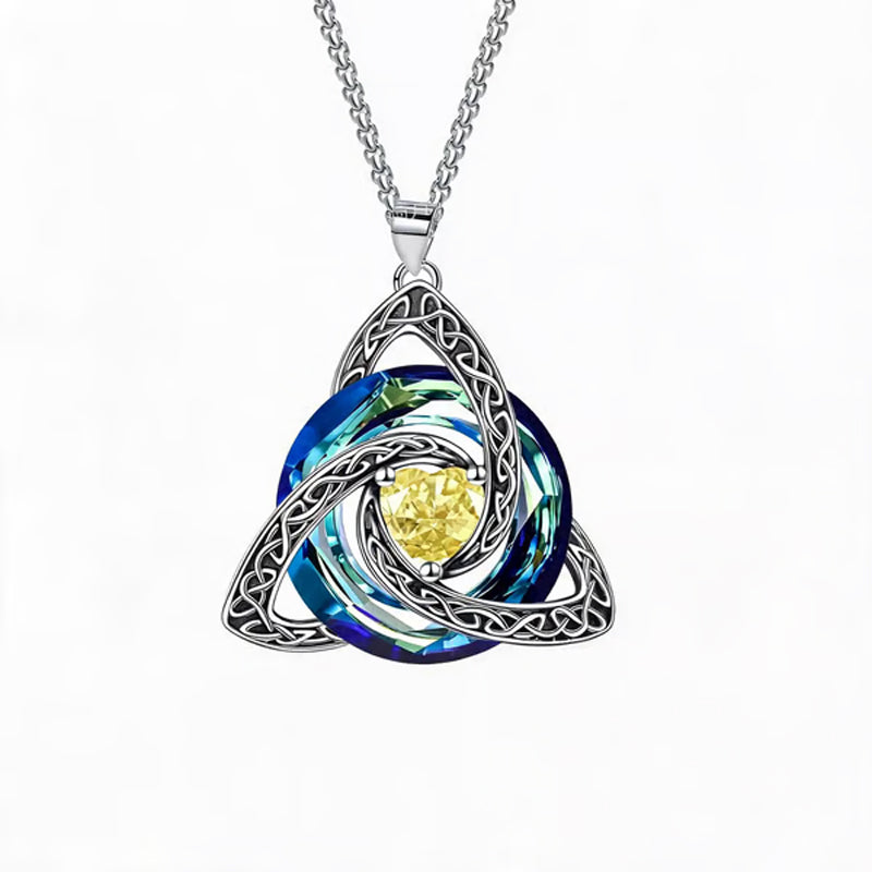 12-Month Celtic Birthstone Necklace