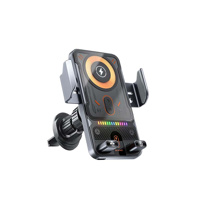 2-In-1 Auto-Rotating Car Phone Holder & Wireless Charger