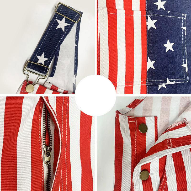 American Flag Overalls