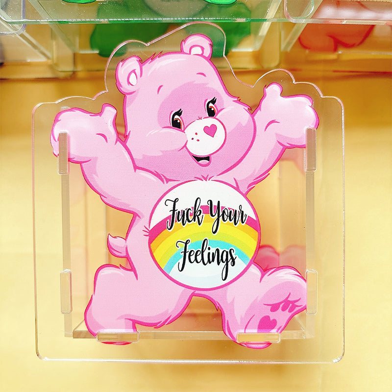 Dirty Words Rainbow Bear Acrylic Pen Holder