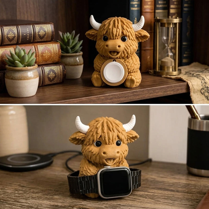 Highland Cow Apple Watch Stand Holder