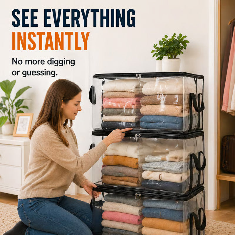 Transparent Thickened Large Capacity Storage Bag