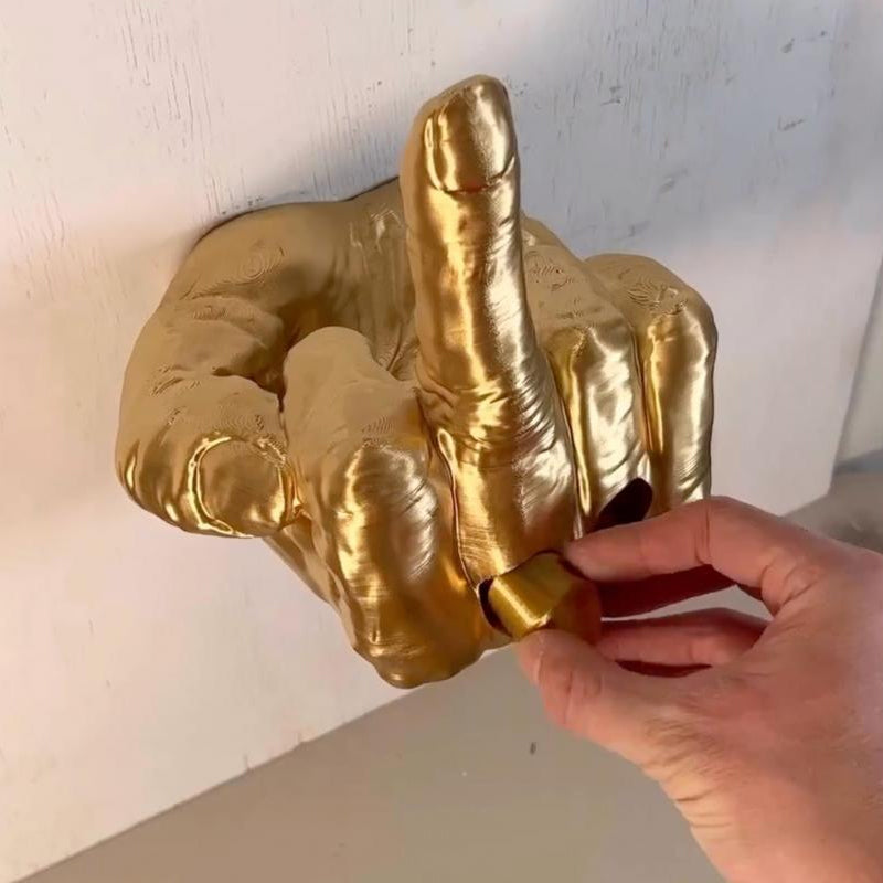 Wall mounted middle finger hook