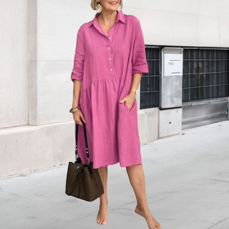 Women's Cotton Linen Casual Dress