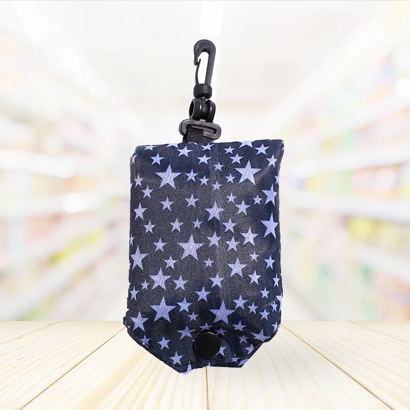 Foldable Reusable Grocery Bag With Keychain