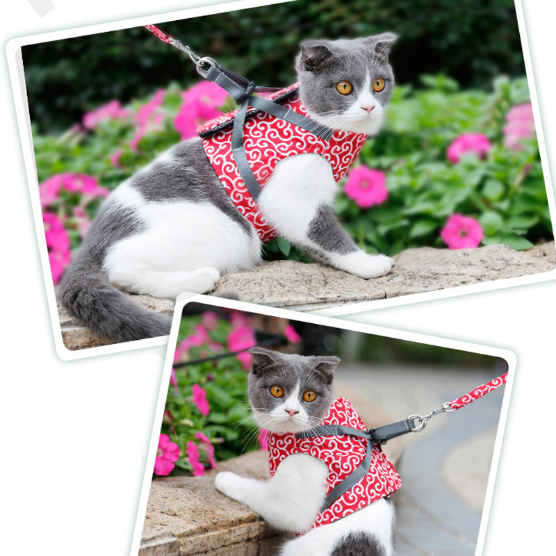 Cat Vest Harness and Leash Set to Outdoor Walking