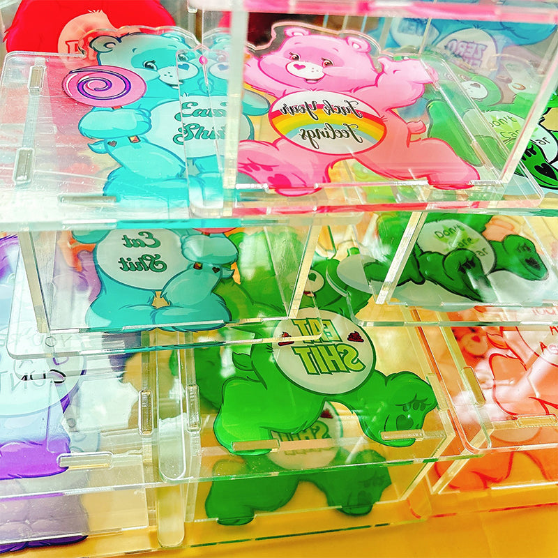 Dirty Words Rainbow Bear Acrylic Pen Holder