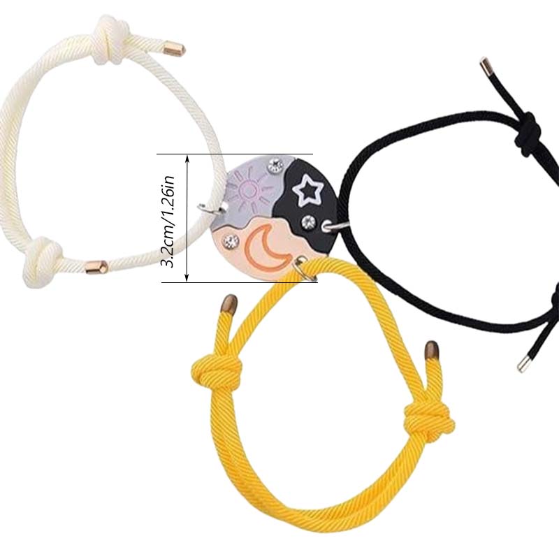 Sun Moon Star Magnetic Bracelet Set