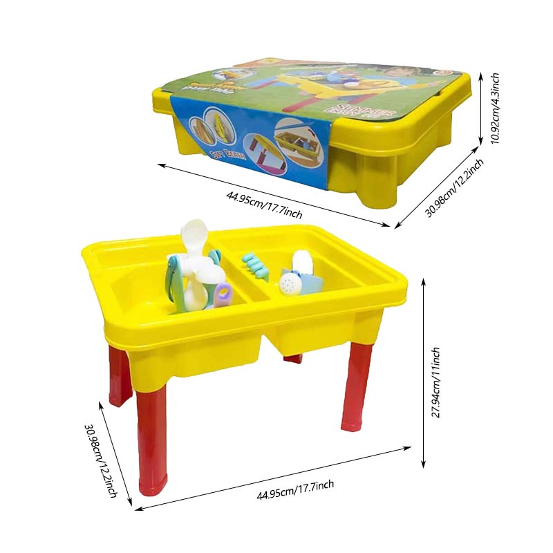 Kids Indoor & Outdoor Beach Water Table Playset – 15-Piece Set