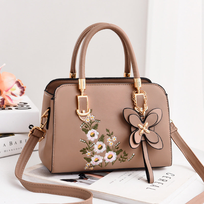 Flowers Embroidered Handbag