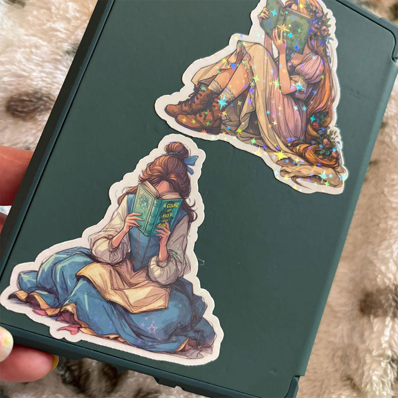Princess Book Reading Sticker