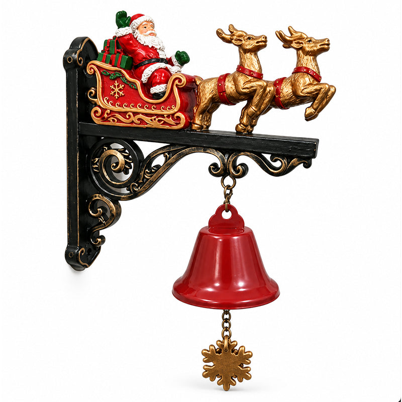 Santa Sleigh Decor with Bell
